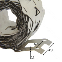 Никелированная лента 32700 2P W-образная без холдера